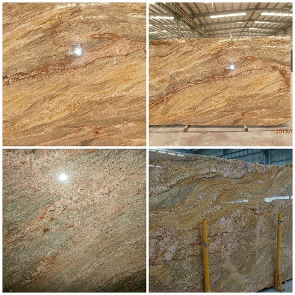 Imperial Gold Slabs Solid Surface Countertops