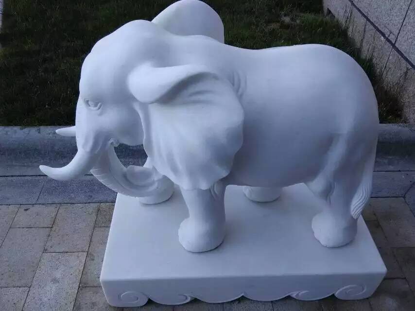 White Elephant Carving Statue Sculpture