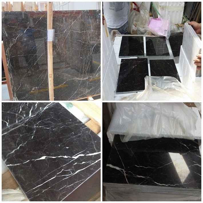 St Laurent Black Marble Countertop Tombstone