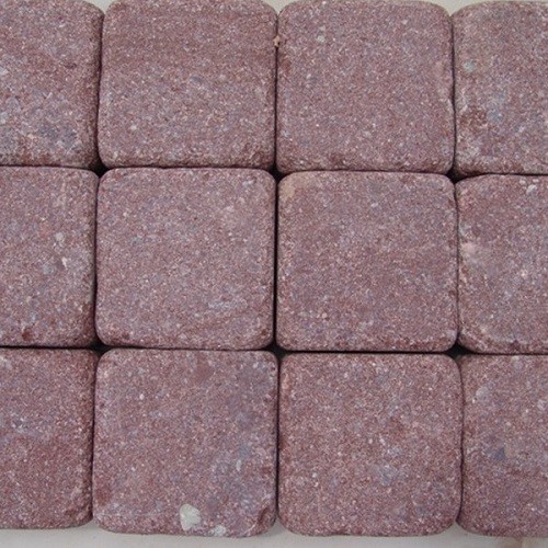 Flamed/Red Porphyry/Granite Cube Stone