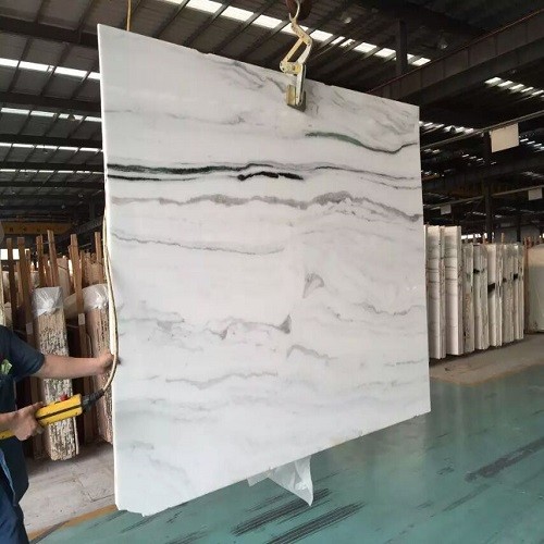 Good Polished White Marble Slabs with Black Vein