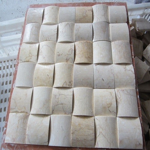 Polished White Marble Mosaic Wall and Flooring