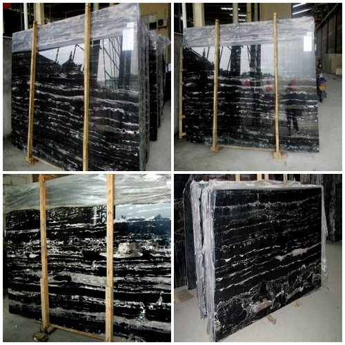 Silver Dragon White&Black Marble Slab